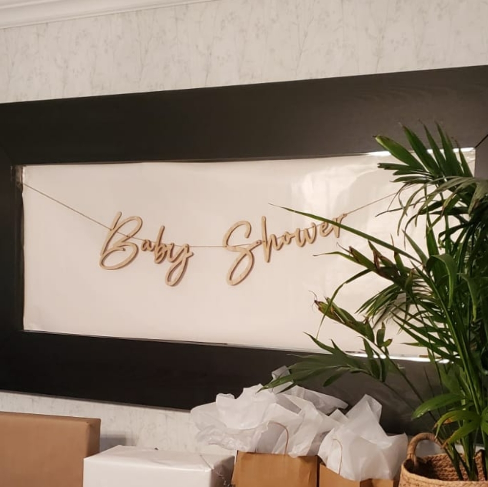 Baby shower sign